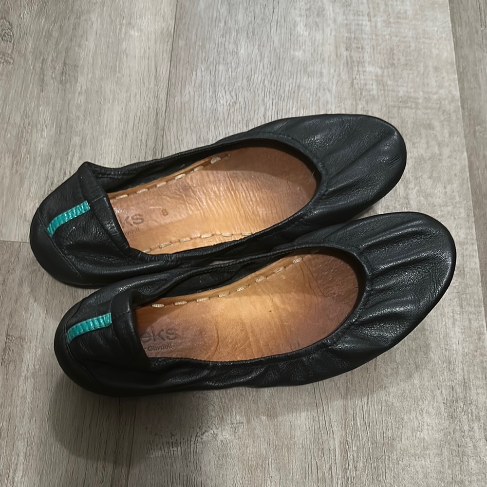 Tieks Black Flats with Classic Design